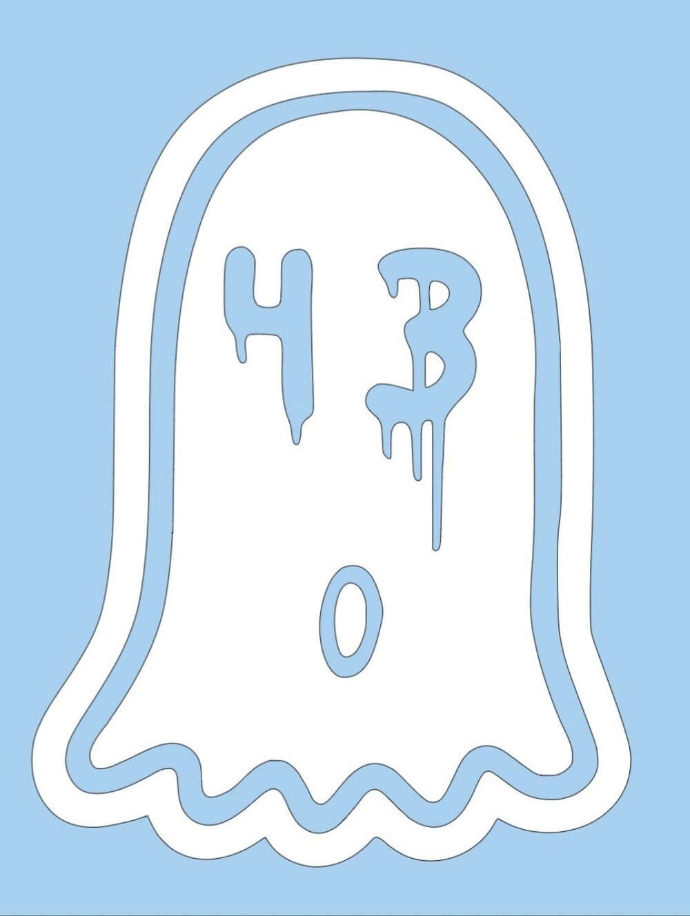 KB43 Gucci Ghost Logo Vinyl Decal